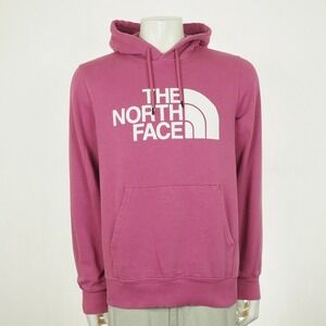 The North Face Half Dome Pullover Hoodie Mens Medium Pink Cotton Blend Hooded